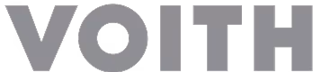 VOITH company logo in gray letters on a transparent background.